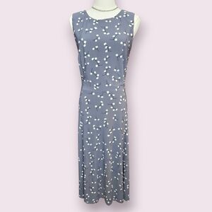 Anne Klein Dusty Purple Sleeveless Floral Midi Dress